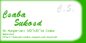 csaba sukosd business card